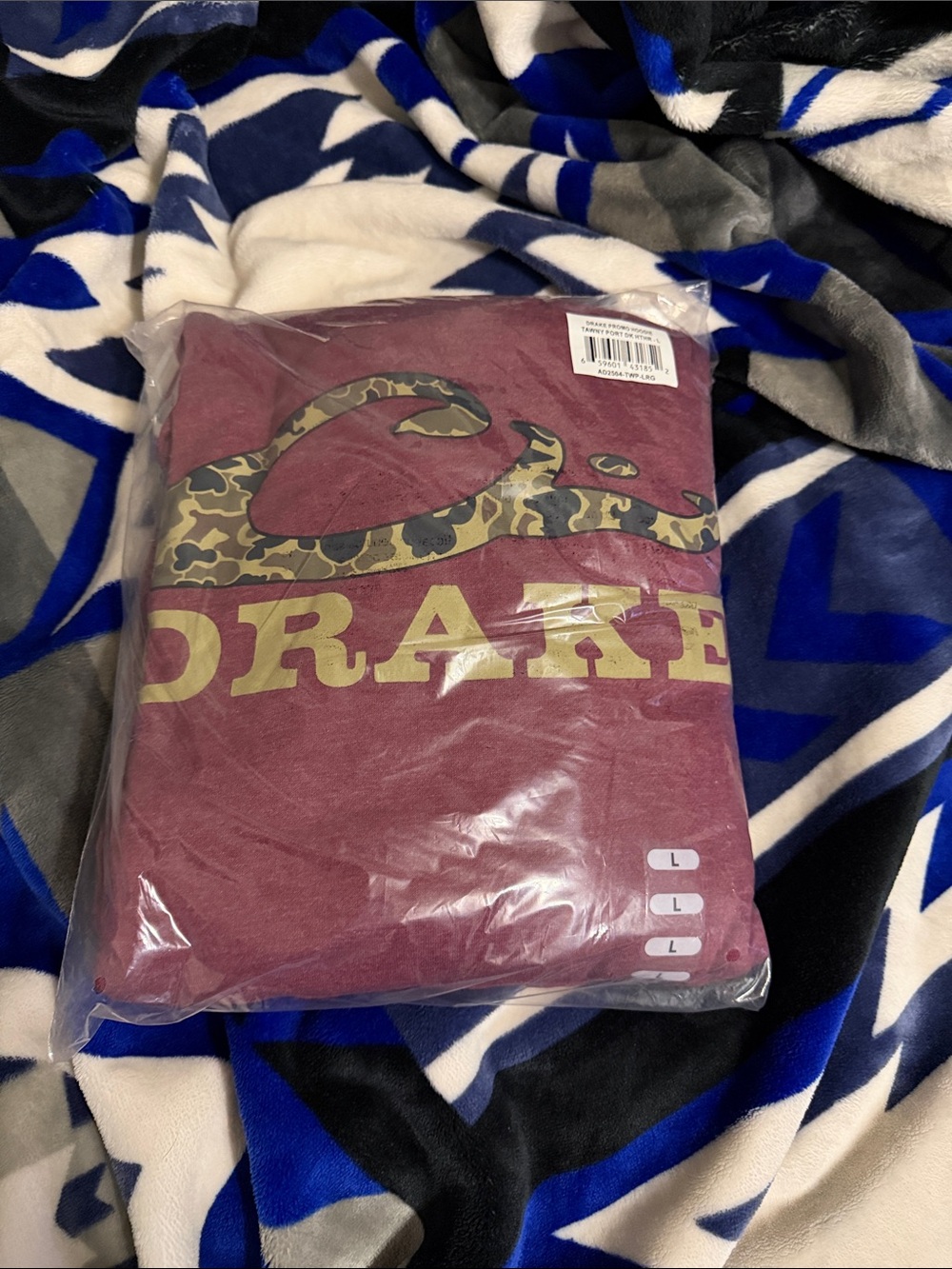 Drake Maroon Hoodie with Camo Logo